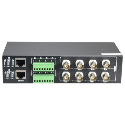 Video Balun 4N1 (HDTVI, HDCVI, AHD and CVBS) - 8 Passive Channels - Includes 8 BA612P-HACs - BNC &amp; RJ45 Connection - Distance: 180 ~ 440m - 19" Rack Mountable