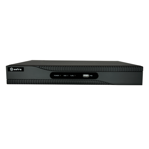 Safire Videoregistratore NVR con 4G per telecamere IP - 8 CH video / Compressione H.265+ - 8 Canali PoE - Risoluzione massima 8Mpx - Larghezza di banda 80 Mbps - Uscita HDMI 4K e VGA