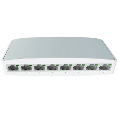 Desktop Switch - 8 Fast Ethernet Ports - 10/100 Mbps Speed ​​- Plug &amp; Play - Supports IEEE802.3x - Supports MDI/MDI-X