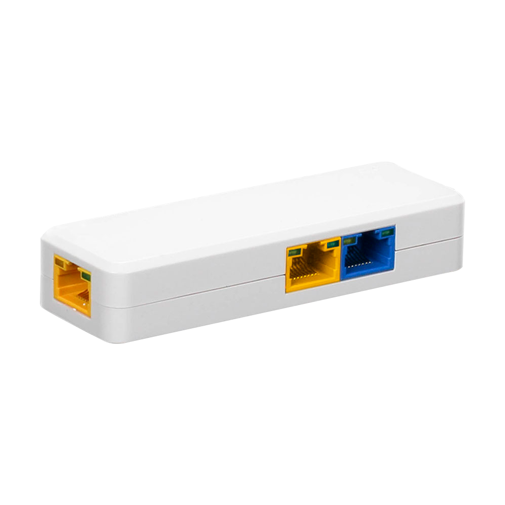 Indoor PoE extender Switch - Ampia portata dell' alimentazione POE - 2 porte PoE + 1 Uplink RJ45 - IEEE 802.3 af/at/bt - Potenza massima in uscita 60 W - Porte 10/100 Mbps