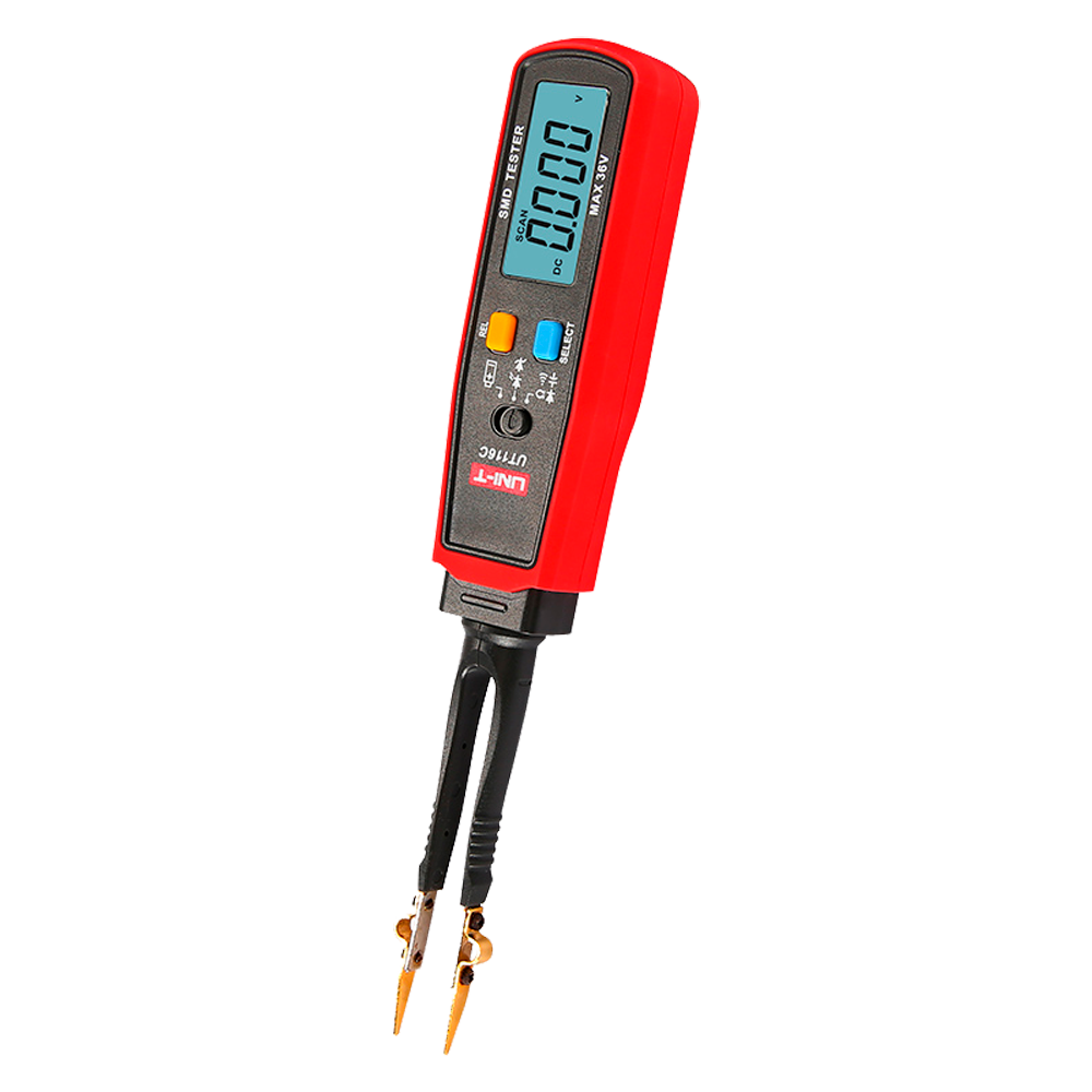 Tester digitale per componenti SMD - Display fino a 6000 conteggi - Misurazione della tensione DC fino a 26V - Misurazione della resistenza e della capacitanza - Test di continuità | Test dei diodi - Test di batteria