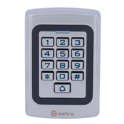 Autonomous access control - Access via EM card, PIN and App - Relay activation, button and tone - Wiegand 26 and WiFi | Remote control - Tuya Smart App for remote management and opening - Suitable for outdoors IP68