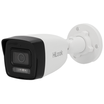 HiLook - Telecamera Bullet IP - Risoluzione 4 Megapixel (2560x1440) - Ottica 2.8 mm | Microfono integrato - Luce ibrida 30 m | PoE IEEE802.3af - Rilevamento del movimento 2.0 | IP67