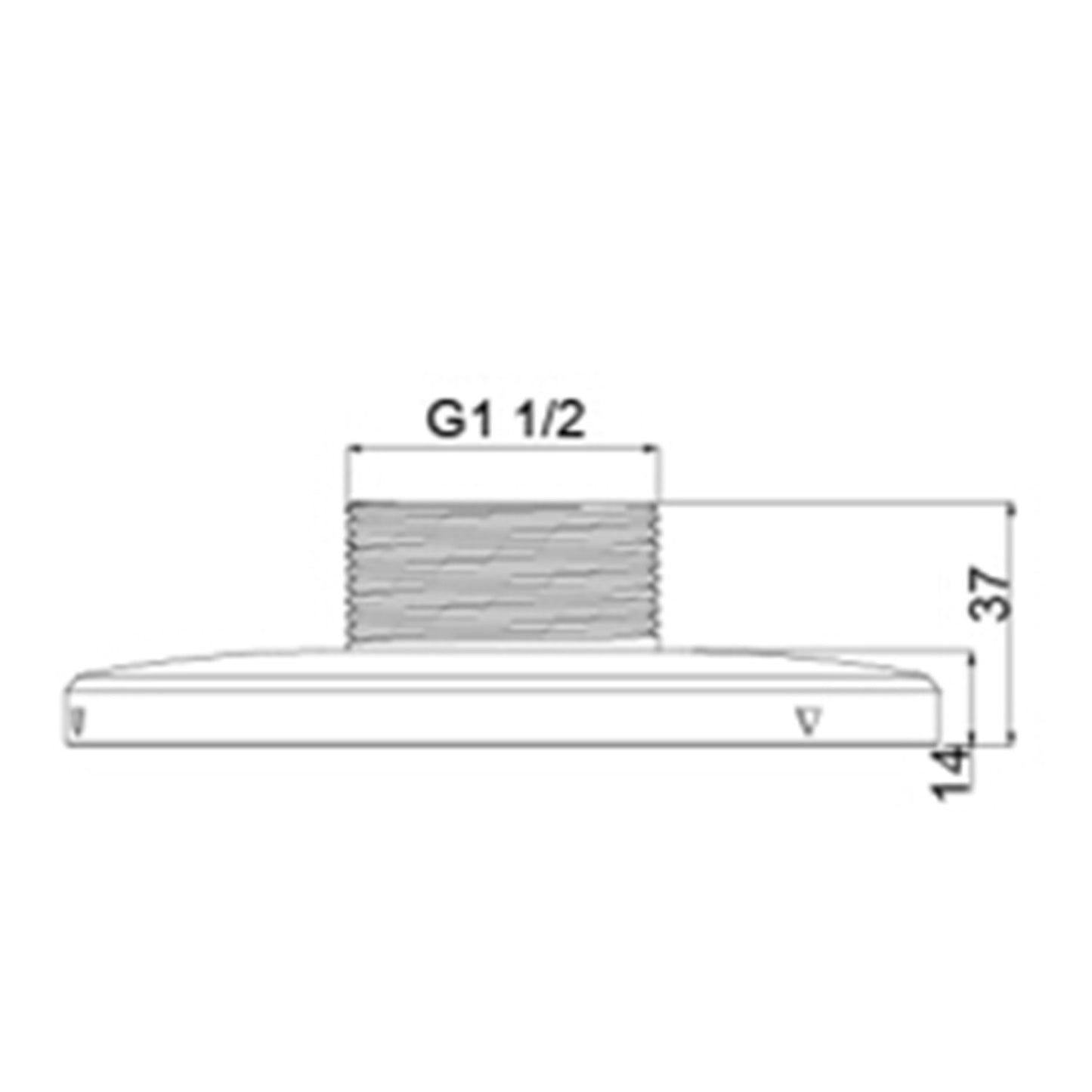 Roof bracket - Suitable for motorized Domos - Made in aluminum - 37 (Al) x 133 (Ø) mm - Cable gland