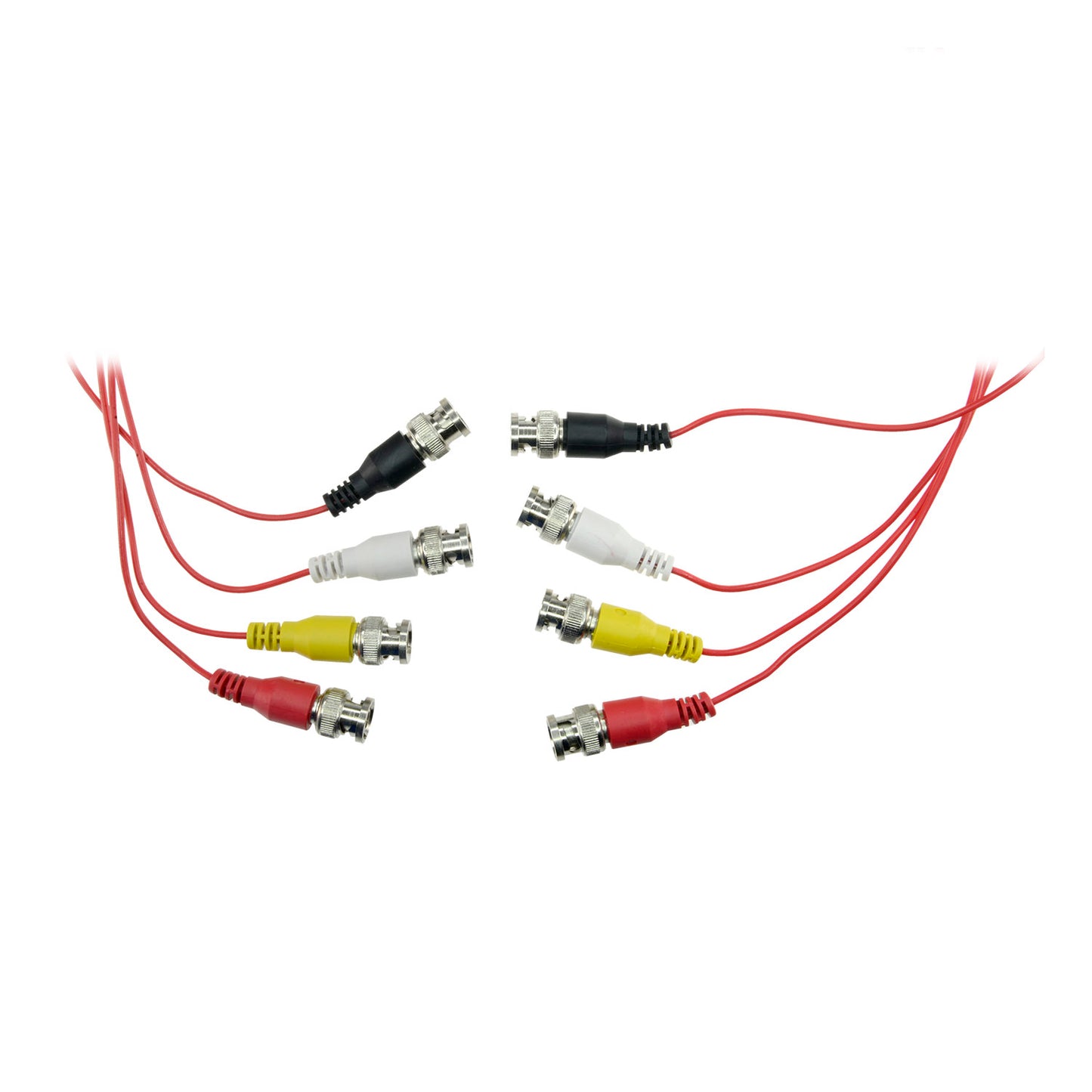 Prepared multiple cable - BNC male to BNC male - 4 coaxial joints - Length 1.5m - For connecting Balun to DVR - Compatible with BA614P and PV3208PH