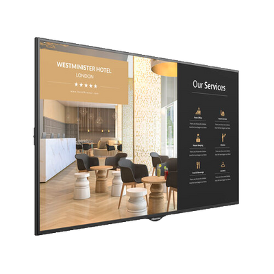 Monitor HISENSE DLED 4K 86" | Serie M - Valido per soluzioni Digital Signage - Risoluzione 3840x2160 - Ingresso HDMI, DVI, VGA, DP, USB, RS232 - Angolo di visione di 178° - Audio | Altoparlanti integrati