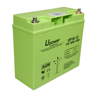 Upower - Rechargeable battery - AGM lead-acid technology - Voltage 12 V - Capacity 18.0 Ah - 167.5 x 181.5xx 77/ 5700g - For backup or direct use