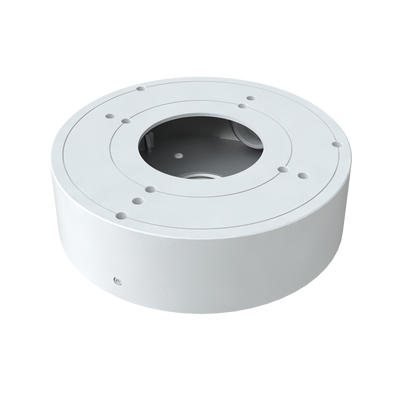 Scatola di giunzione Safire Smart - Per telecamere dome - Adatto per uso in esterni - Installazione a tetto o parete - Diametro della base 132 mm - Passacavo