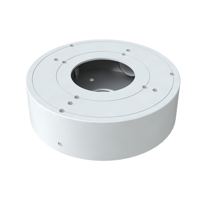 Safire Smart junction box - For dome cameras - Suitable for outdoor use - Roof or wall installation - Base diameter 132 mm - Cable gland