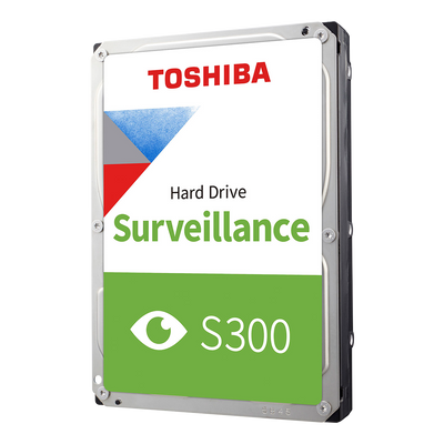 Toshiba hard disk - 8 TB capacity - SATA 6 GB/s interface - HDWT380UZSVA model - Special for video recorders - Alone or installed on DVR