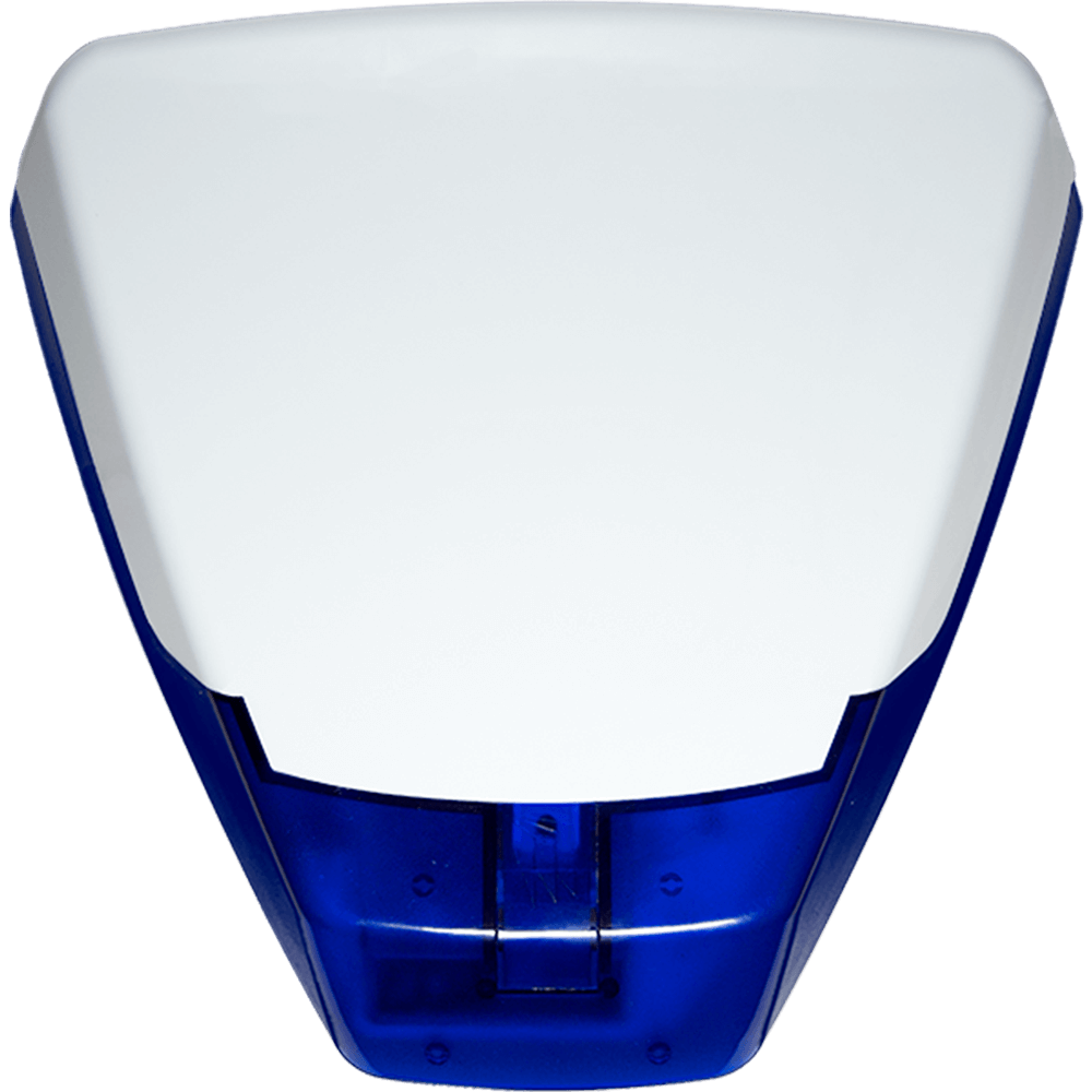 PYRONIX - Simulated siren - Level included for correct installation - Customizable front included - Open to exterior - Color blue and white front