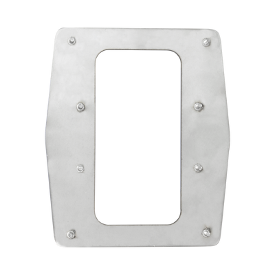 Placa de acero a medida para torniquetes - Marco de acabado para lectores biométricos - Apto para lectores ZK-FR1200(-MF) - Fabricado en acero inoxidable - Diseño ligero y elegante - Fácil instalación