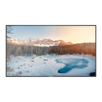 Monitor HISENSE DLED 4K 65" | Serie E - Valido per ambienti Digital Signage - Risoluzione 3840x2160 - 2 ingressi HDMI 2.0 - Angolo di visione di 178° - Audio | Altoparlanti integrati