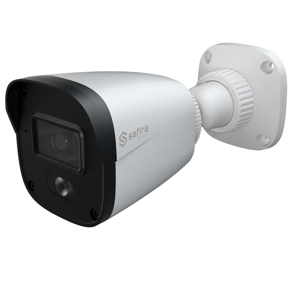 Safire Smart - Cámara Bullet 4 en 1 Gama B1 - 2 Mpx (1920x1080), 1/2.8" CMOS - Lente 2.8 | Iluminación LED blanca 20 m - DWDR, HLC, BLC, AGC - Resistente al agua IP67