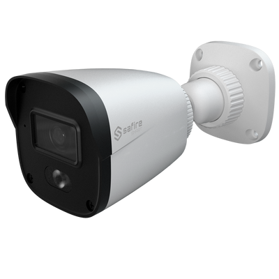Safire Smart - Cámara Bullet 4 en 1 Gama B1 - 2 Mpx (1920x1080), 1/2.8" CMOS - Lente 2.8 | Iluminación LED blanca 20 m - DWDR, HLC, BLC, AGC - Resistente al agua IP67