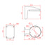 Soporte de pared - Para cámaras domo - 120 (Al) x 111 (An) x 161 (Fo) - Resistencia de carga 1 Kg - ABS+PC / Color blanco - Compatible con Hiwatch Hikvision