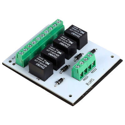 Módulo de relé - Creación de 2 puertas enclavadas - Doble salida - Pequeñas dimensiones - Apto para cualquier tipo de puerta - Alimentación 12 VDC