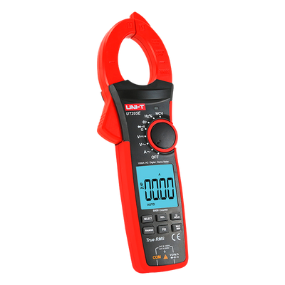 Clamp Meter - LED display up to 6000 accounts - AC current measurement up to 1000A - DC and AC voltage measurement up to 1000V - High accuracy AC with True RMS function - Measurement of resistance, capacitance | NCV function