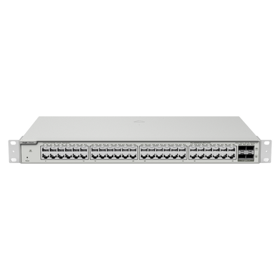 Reyee Switch Cloud Layer 2+ - 48 puertos Gigabit RJ45 - 4 puertos SFP+ 10 Gbps - LAG estático/DHCP Snooping/IGMP Snooping/Duplicación de puertos - VLAN/Aislamiento de puertos/STP/RSTP/ACL/QoS - Servidor DHCP/Rutas estáticas