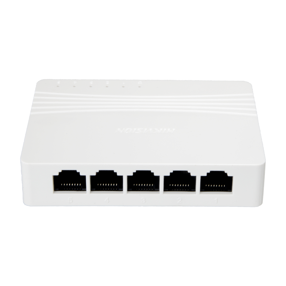 Hikvision table switch - 5 RJ45 ports - 10/100/1000 Mbps speed - Plug &amp; Play - Low consumption