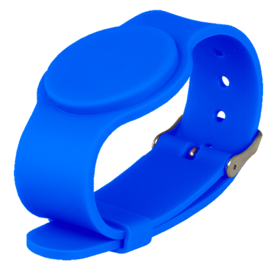 Bracciale di prossimità - ID per radiofrequenza - MF DESFire passivo | Color blu - Alta frequenza 13.56 MHz - Cinturino regolabile - Massima sicurezza