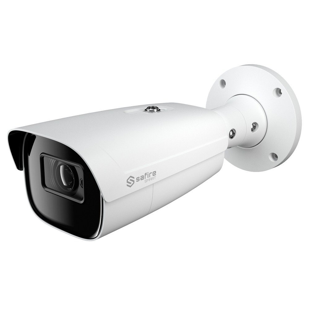 Safire Smart - Cámara Bullet 4 en 1 Rango E1 - 5 Mp (2560x1936), 1/2.7" CMOS - Lente motorizada 2.8~12 mm | Alcance IR 70 m - DWDR, HLC, BLC, AGC - Resistente al agua IP67