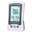 Misuratore di CO2, temperatura e umidità - Con allarme visivo e acustico programmabile dall'utente - Registrazione del valore massimo / minimo / medio - Intervallo di misura di CO2 400~5000 ppm - Calcolo della media ponderata nel tempo - Alimentazione a b