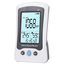 Medidor de CO2, temperatura y humedad - Con alarma visual y sonora programable por el usuario - Registro de valor máximo / mínimo / promedio - Rango de medición de CO2 400~5000 ppm - Cálculo de promedio ponderado en el tiempo - Fuente de alimentación Ab