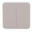 Ajax - LightSwitch SoloButton - Panel táctil con interruptor de luz dual - Compatibilidad con AJ-LIGHTCORE-2G - Retroiluminación LED - Panel táctil sin contacto - Color oliva
