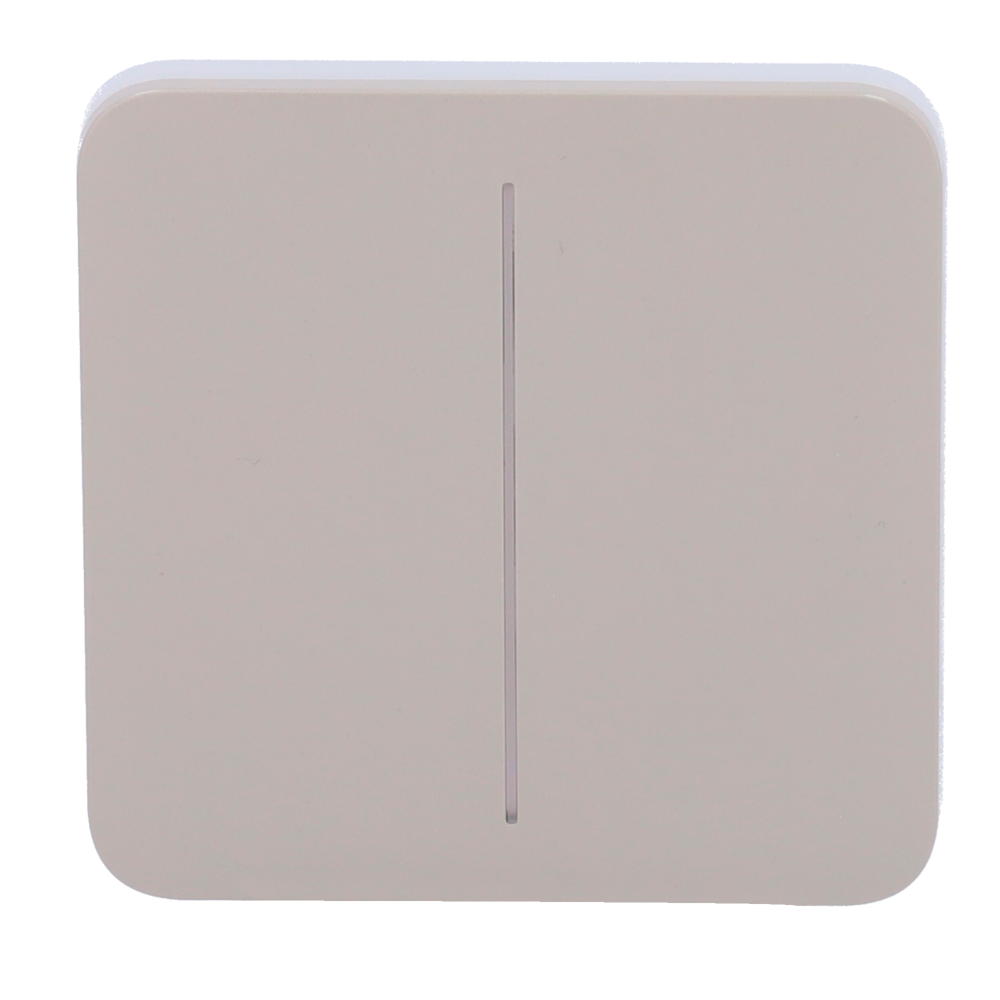 Ajax - LightSwitch SoloButton - Panel táctil con interruptor de luz dual - Compatibilidad con AJ-LIGHTCORE-2G - Retroiluminación LED - Panel táctil sin contacto - Color oliva