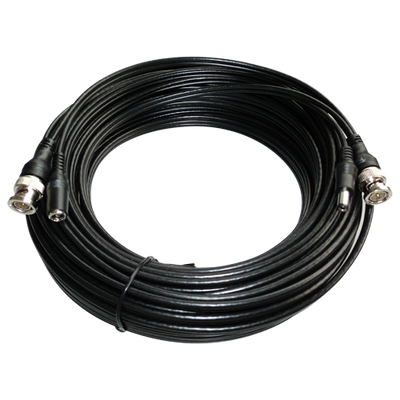 Combined cable RG59 + DC - BNC connector - 30 meters - Video - Power - Low losses
