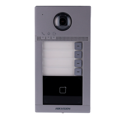 WiFi IP video monitor 4 apartments - 2 Mpx camera | Two-way audio - Opening with MF sound | 2 relays - Mobile app with or without monitor - Suitable for exterior IP65 | IK08 - Installation set | PoE