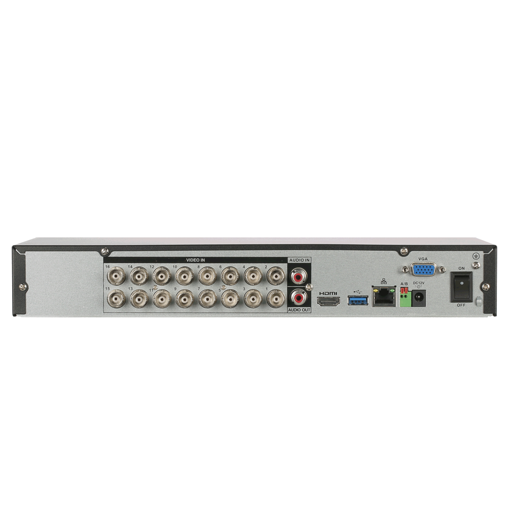 X-Security 5n1 Video Recorder - 16 CH HDTVI / HDCVI / AHD / CVBS / 16+16 IP - 4KL (7FPS) / 5M (12FPS) / 4M/3M (15FPS) - 1080P/720P (25FPS) | 1 CH audio - HDMI 4K and VGA output - Admits 1 hard disk
