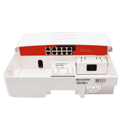 Switch PoE per esterni - 8 porte PoE + 2 Uplink RJ45 - Velocità 10/100/1000 Mbps (2 PoE + 2 Uplink) - A 120 W in totale per tutte le porte - Norma IEEE802.3at (PoE+) / af (PoE) - Grado di protezione IP65
