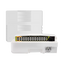 Switch PoE per esterni - 22 porte PoE+ - 2 RJ45 Hi-PoE - 2 RJ45 Uplink - 22 porte 10/100 Mbps - 4 porte Gigabit - A 300 W in totale per tutte le porte - Standard IEEE802.3at PoE+ / af PoE / bt Hi-PoE - Protezione dai Fulmini 6KV, ESD 8KV, IP65