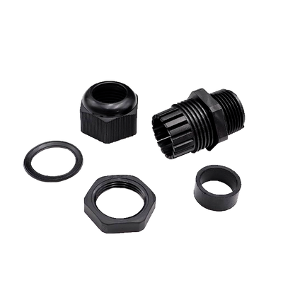 Waterproof fitting - Plastic - Diameter 13~18mm - IP68 - Black color