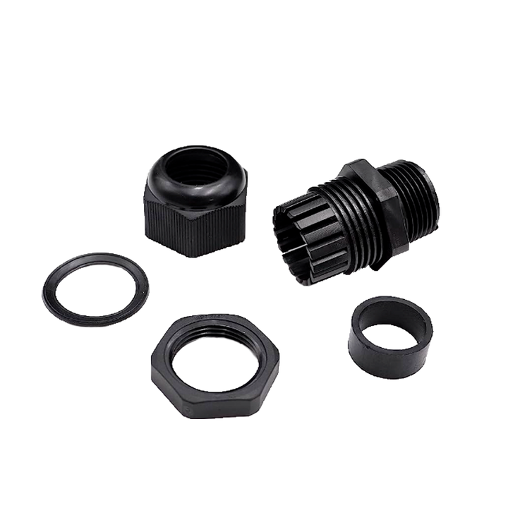 Waterproof fitting - Plastic - Diameter 13~18mm - IP68 - Black color