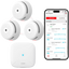Pack de 3 mini detector de humo autónomo X-Sense - Conexión con HUB SBS50 para comunicación por APP - Permite conectar 50 detectores en la misma red - Duración de la batería 5 años (reemplazable) - Alarma sonora 85 dB a 3m - Certificado EN 14604