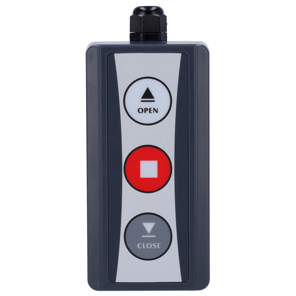 Pulsante cablato per barriere di parking - Pulsanti per alzare, abbassare e bloccare - Cavo non incluso - Misure: 68 (H) x 131 (I) x 51 (P) mm - Montaggio a parete o da tavolo - Facile installazione