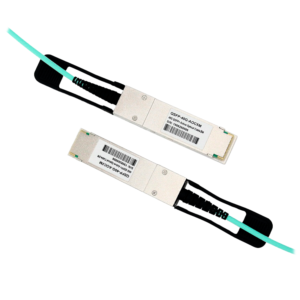 Cavo di collegamento diretto QSFP+ - Velocità 40Gbps - Moduli QSFP+ su entrambe le estremità - Ideale per lo Stacking tra Switch - 5 Metri - Cavo Ottico