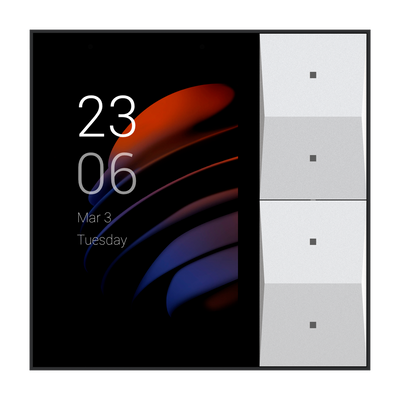 Monitor Linux per domotica - Display TFT con 3.27" | 4 pulsanti - Audio bidirezionale | Monitor del videocitofono - TCP/IP, PoE, WiFi, Bluetooth, ZigBee, SIP - Sensori ambientali - Manutenzione e connessione via Cloud