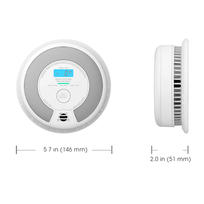 Detector de CO y humo autónomo X-Sense - Duración de la batería 10 años (no reemplazable) - Indicador luminoso de alarma - Alarma sonora 85 dB a 3m - Botón de Test y pantalla LCD - Certificado EN 50291:2010 y EN 14604:2005