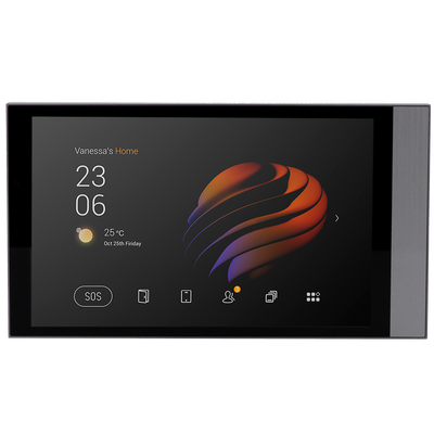 Monitor Android 10.0 per domotica - Schermo TFT da 8" | Applicazioni di terze parti - Audio bidirezionale | Monitor del videocitofono - TCP/IP, WiFi, Bluetooth, ZigBee, SIP - Sensori ambientali 2 relè - Connessione Cloud