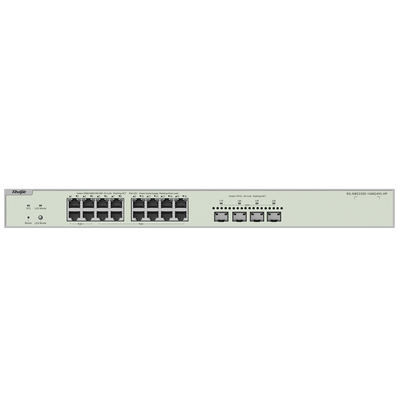 Reyee Switch PoE Cloud Capa 2 - 16 puertos PoE MultiGigabit+ 4 10Gbps SFP+ -  PoE 802.3af/at/bt hasta 90w / Máximo 370W - Static LAG/DHCP Snoop/IGMP Snoop/Port Mirror - VLAN/Port Isolation/STP/RSTP/ACL/QoS - Enrackable