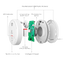Pack de 5 detectores de humo autónomo X-Sense - Duración de la batería 10 años (no reemplazable) - Indicador luminoso de alarma - Alarma sonora 85 dB a 3m - Botón de Test - Certificado EN 14604