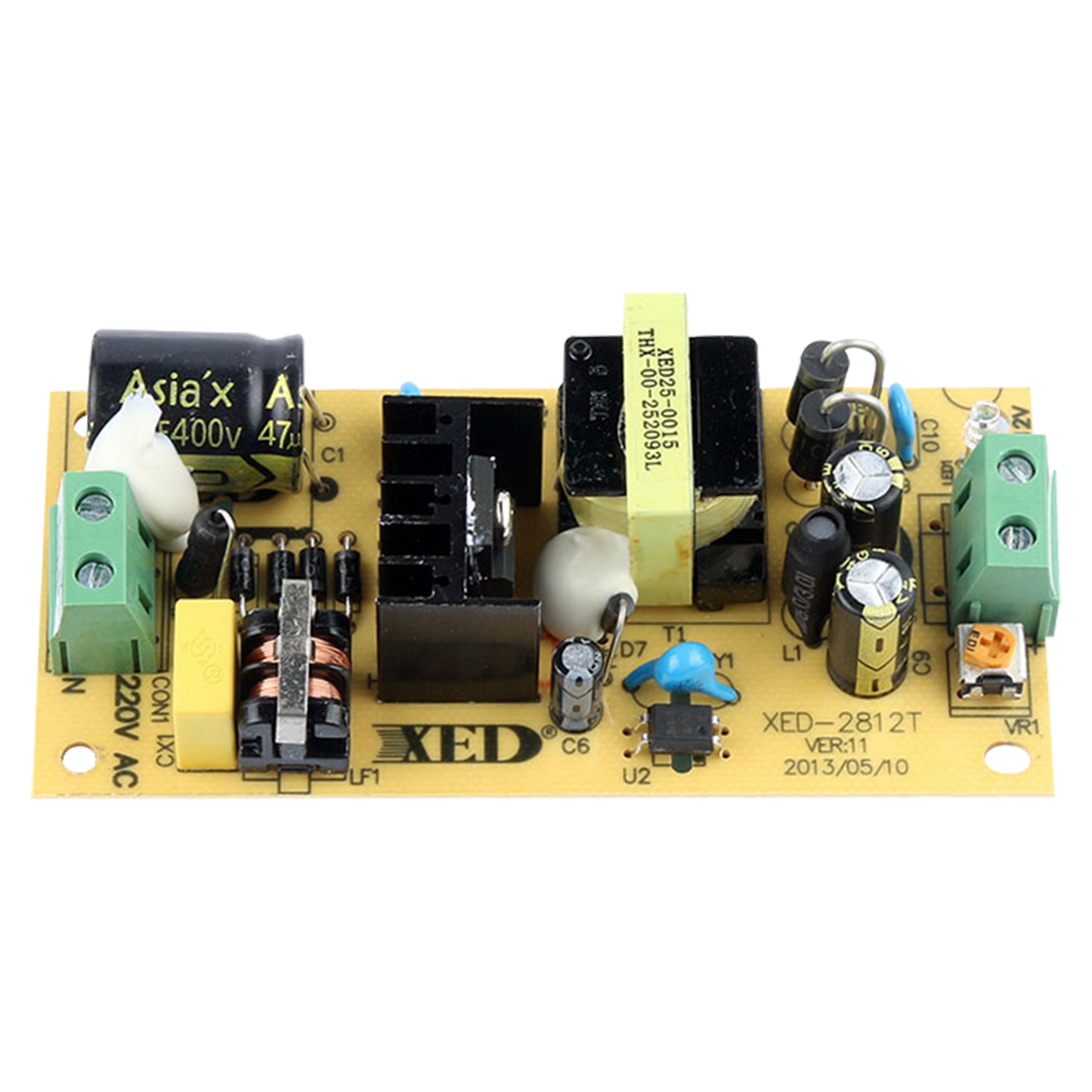 Switched power source - Input AC 100~240V - Output DC 12V / 2.5A (30W) - Adjustable output 11.4~12.6V - Protected against power surges - and power surges