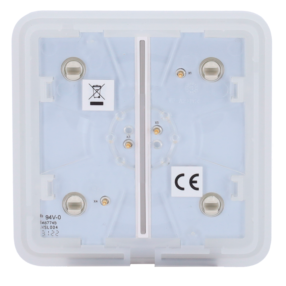 Ajax - LightSwitch SoloButton - Pannello tattile per doppio interruttore della luce  - Compatibilità con AJ-LIGHTCORE-2G - Retroilluminazione a LED - Pannello tattile senza contatto - Colore grigio ostrica