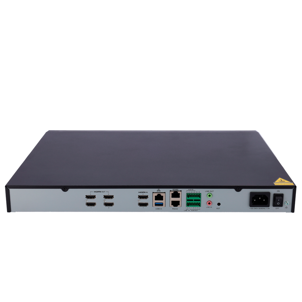 Decoder Uniview - 4 canali di uscita - Risoluzione massima 8 Mpx - Capacità di decodifica di 4*4K (30fps) - Compatibile con ONVIF