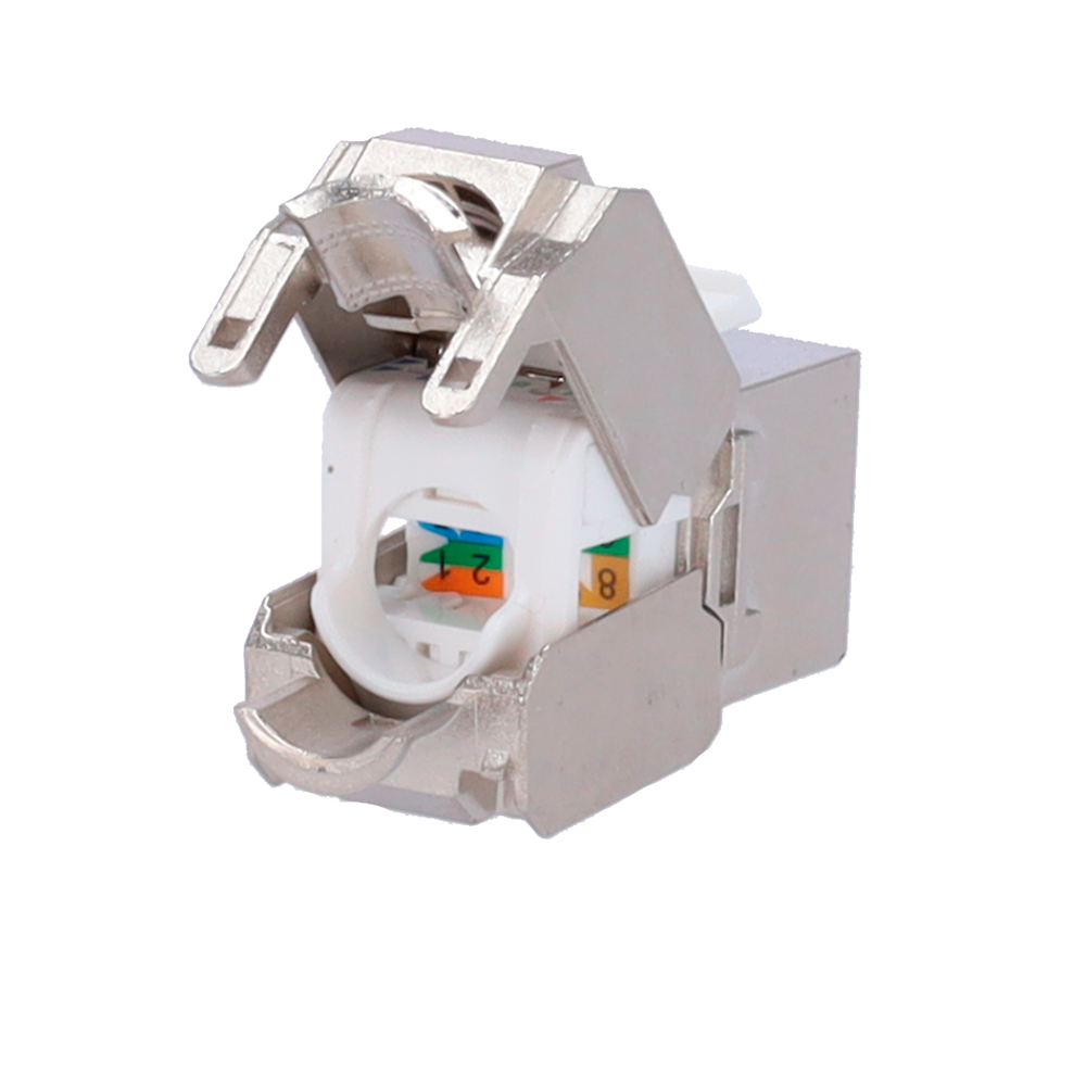 FTP cable connector - RJ45 output connector - Compatible with FTP category 6 - Easy installation without the need for tools
