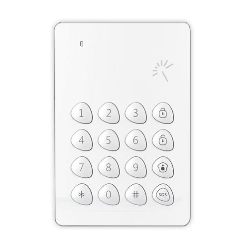 Independent keyboard - Wireless - Internal antenna - Allows arming/disarming - Compatible with proximity key rings - Power supply 3 AAA 1.5 V LR6 batteries